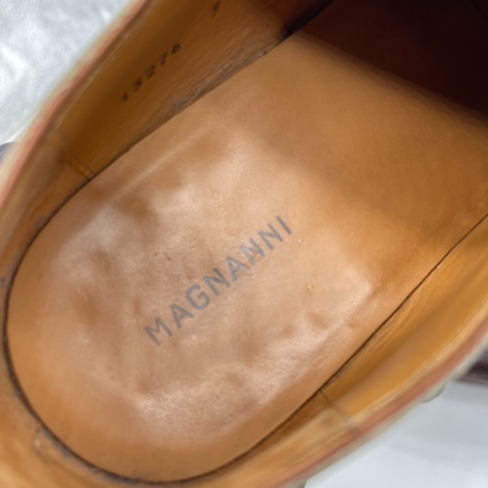 Magnanni Marco Mens 9 Monk Strap Cuero Loafer Dress Shoes Brown Leather 13276 - Picture 9 of 11